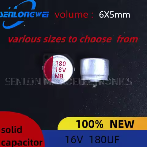 10/Pcs New SMD solid capacitors 180uf 16v volume 6x5mm Patch solid-state capacitors high temperature