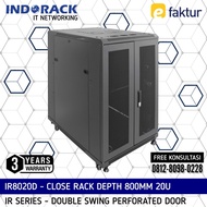 IR8020D Rack Server 20U 800mm Double Swing Perforated INDORACK Rak