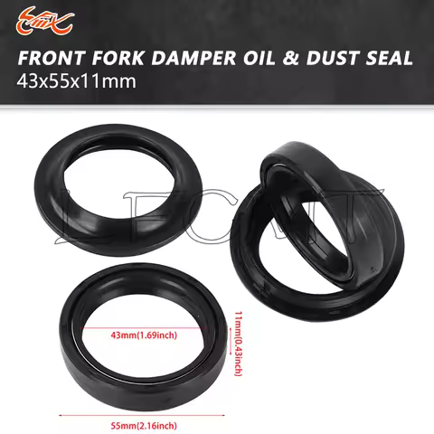 43x55x11 Front Fork Shock Oil Seal Dust Seal Fit for TRIUMPH TT600 DAYTONA TRIDENT TROPHY 600 650 75
