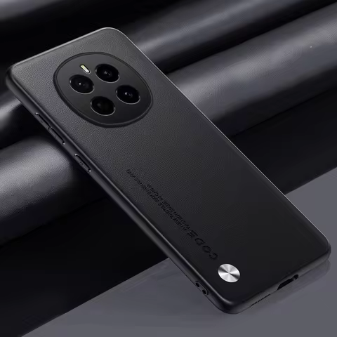 For Honor Magic 7 Pro Case Luxury Leather Hard Plastic Shockproof Back Cover for Honor Magic 7 7Pro 