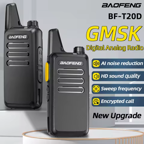 New Baofeng BF-T20 D GMSK Walkie Talkie Portable Type-C Charging UHF For BF-888S F22 Two Way Radio f