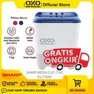 Sharp Mesin Cuci 7 Kg 2 Tabung Garansi Resmi Twin Tube ES-T75NT Terlaris Tahan Lama