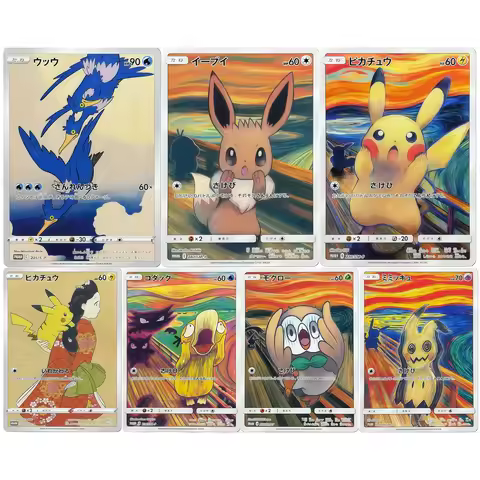 PKM Proxy Cards Japanese PTCG cards Mimiqui Pikachu Brindibou Evoli Nigosier Game Collectible Tradin