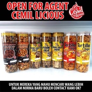 Borong Wholesale Kerepek Cemil Licious Viral Sedap Rangup TORTILLA PISANG SALAI POPCORN