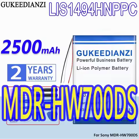High Capacity GUKEEDIANZI Replacement Battery LIS1494HNPPC 2500mah for Sony MP3 NWZ-F800 F805 F806 N