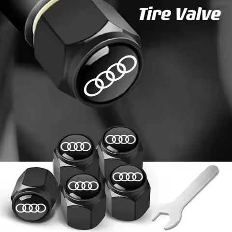 4Pcs Car 3D Aluminum Metal For Audi A3 A4 B6 B8 B7 A6 A8 S Line S3 S4 S6 Q3 Q5 Q7 Q8 TT Car Wheel Ti