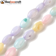 1strand Rainbow color Dyed Freshwater Shell Beads Strands Mixed color Rice 7x4mm Hole: 0.5mm 58pcs/s