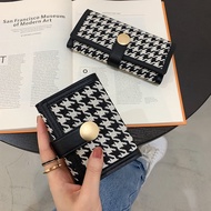 EA8 KC029 - Canvas Wallet, Women's, Short Foldable Coin Purse, Long Clutch Bag