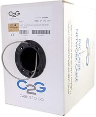 C2G 56004 Cat5e Bulk Cable - Unshielded Ethernet Network Cable with Solid Conductors, Plenum CMP-Rat