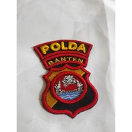 Embossed Logo Bet POLDA Banten Computer Embroidery 11x6 cm Patch Uniform embroidery klt