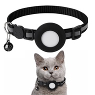 Airtag Collar Anti-lost Reflective Nylon Adjustable Pet Collar Cat Collar With Apple Airtag Case Pup