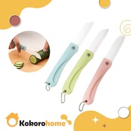 KOKORO Folding Knife Foldable Portable Ceramic Fruit Knife Peeler Cutter Knife Pisau Lipat Dilipat M