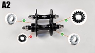 NJISD Ardently Fixed Gear Bicycle Hub 32 Holes Racing Road Bike Aluminum Alloy Bearing Reverse Ridin