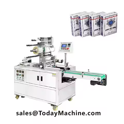 Transparent Film Rotary Automatic Box 3D Magic Cube Playing Cards Packaging Cellophane Packing Machi