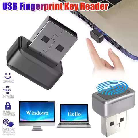 USB Fingerprint Key Reader Module For Windows 10/11 Hello Biometric Scanner Padlock Fingerprint Unlo