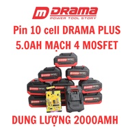 Pin 10cell 15cell DRAMA PLUS 21V 5.0AH Mạch 4 mosfet dung lượng cao 2000amh