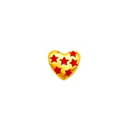 Top Cash Jewellery 999 Pure Gold Star Heart Charm [LM32-1]