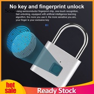 Fingerprint Padlock USB Rechargeable Quick Response Zinc Alloy Keyless Biometric Portable Smart Touch Lock for Door Locker Suitcase Gym
