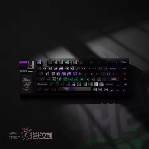 KeyTok Block X Dye Subbed Keycap Set PBT for keyboard 87 tkl 104 ansi ev63 wooting 60 v2 ev63 matte