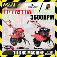 GIANT GT500 / ROMEO RMT5858 6.5HP Heavy Duty Petrol Engine Mini Tilling Machine / Power Tiller Culti
