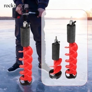 rockible Fishing Ice Auger Metal Sturdy Ice Fishing Accessories 6 Inch Drill for Winter Sports Suppl