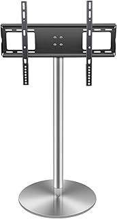 TV bracket TV Mount Stand Floor TV Stand Mount TV Stand with Round Stainless Steel Base Swivel TV St