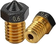 2 Pack Upgrade E3D V6 Nozzle PTFE Coated Brass Non-Stick PLA Extruder Print Head Nozzle for 1.75mm E