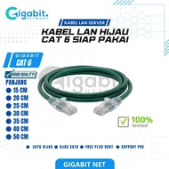 HIJAU Short LAN Cable Green Cat 6 Gigabit Support PPOE UTP Cable RJ45 CAT 6 15/20/25/30 CM