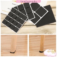 LANFYGOODSS 1/4/9/16PCS Furniture Leg Pads Square Round Self Adhesive Black Foam Table Feet Covers