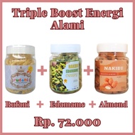 Triple Boost Natural Energy Rufani-Edamame Crispy-Almond Healthy Snack