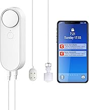Mengshen WiFi Water Leak & Water Level Detector, 2-in-1 Tuya Smart Sensor Alarm Loud Volume APP Aler