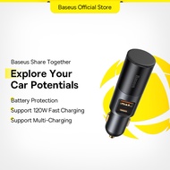 Baseus 120W Car Charger For 12-24V Car Socket Splitter For Latop MacBook  iPhone12 12pro max  Samsung Xiaomi Expand Charger Adapter