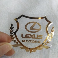 LEXUS LOGO gold sticker ES300H ES260 NX250 NX350H RZ450e UX200 UX250H IS300H RX350 RX500H LM350h LS500H LC500H LFA LX570 LX470 car side window silver aluminum film appearance decor