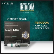 【Lotus Spark Plug 9374】IRIDIUM Long Life|N*K LKR6AGP Replacement For Perodua Axia 1.0 (14-16)/Bezza 