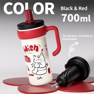 Bình nước dễ thương Pipjoyống hút bình giữ nhiệt 700MLbình giữ nhiệt inox 316bình đá giữ nhiệt nước