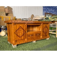 cabinet tv kayu jati 4 kaki 5 kaki 6 kaki