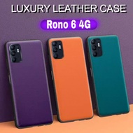 case oppo reno 5 / oppo reno6 4g hardcase back cover leather casing - ungu reno 6 4g