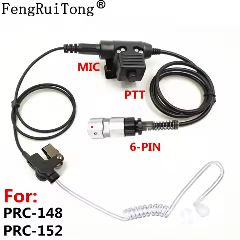 Covert Acoustic Tube NATO Plug Earpiece headset U94 PTT Mic for TRI TCA/AN PRC-152 PRC624 Walkie Tal