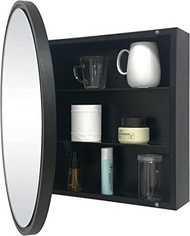 ▶$1 Shop Coupon◀  FOAMYKO 28 Inch x 28 Inch Round Bathroom Mirror Cabinet, Circular Medicine Cabinet