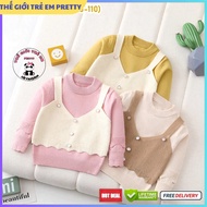Shirts for girls, fashionable long-sleeved sweaters for children, high-quality rabbit fur sweaters f