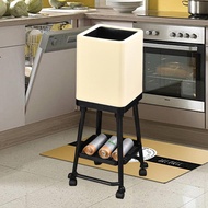 [lzdjlmy3c7] Trash Can Waste Basket, Minimalist Multifunctional Bottom Shelf, Waste Paper Bucket for