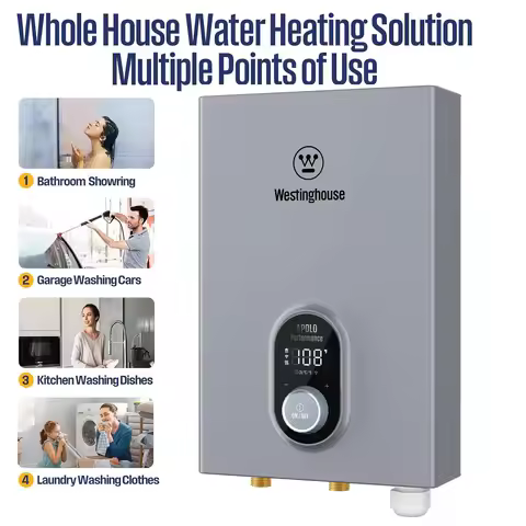14kW Tankless Water Heater Electric Instant,for WiFi & Amazon Alexa