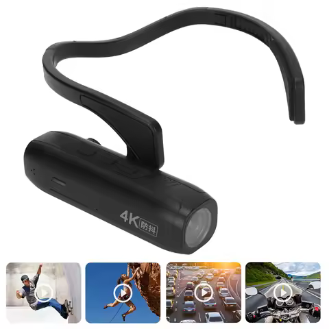 Mini 4K Head Mounted Camera 30FPS Hands Free HD Night Vision Prevent Shaking Waterproof Wearable WiF
