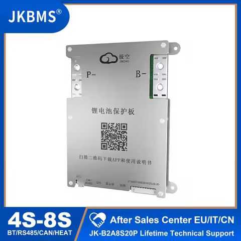 JKBMS SAMRT BMS B2A8S20P B2A8S20P-HC 4S 5S 6S 7S 8S 12V 24V BATTERY WITH 2A ACTIVE BALANCE HEAT FUNC