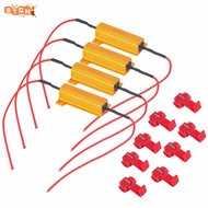 (BTQN-MY:D3) 4PCS 6 OHM 50W LED Turn Signal Light Bulbs Flash Fix Load Resistors Car Parts (MARCH)