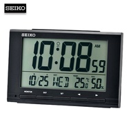 Velashop SEIKO Clock นาฬิกาปลุก ตั้งโต๊ะดิจิตอล (Digital) ไซโก้ หน้าจอ LCD ขนาดใหญ่ สีดำ รุ่น QHL090K, QHL090