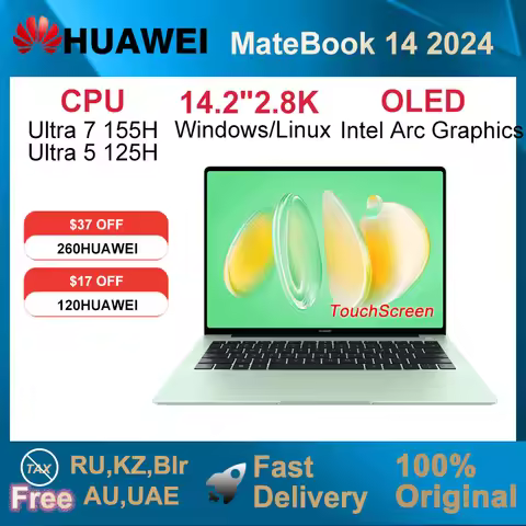 2025 HUAWEI MateBook 14 Widows/Linux Ultra 7 155H/Ultra 5 125H 16GB/32GB 512GB/1TB 14.2-inch 120Hz 2