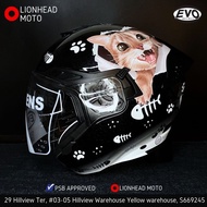 EVO MOTORCYCLE HELMET CAT RS9 SUNVISOR PSB APPROVED