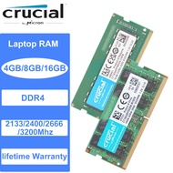 Crucial 4GB 8GB 16GB DDR4 2400Mhz 2666Mhz 2133Mhz 3200Mhz 1.2V 260Pin SODIMM Laptop Memory RAM Notebook RAM