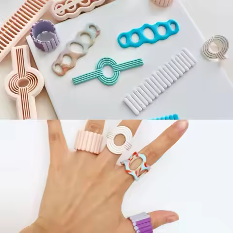 Soft Pottery Ring Cutting Mold Unique Shape Polymer Clay Cutter DIY Handmade Ring Valentine's Day Gi